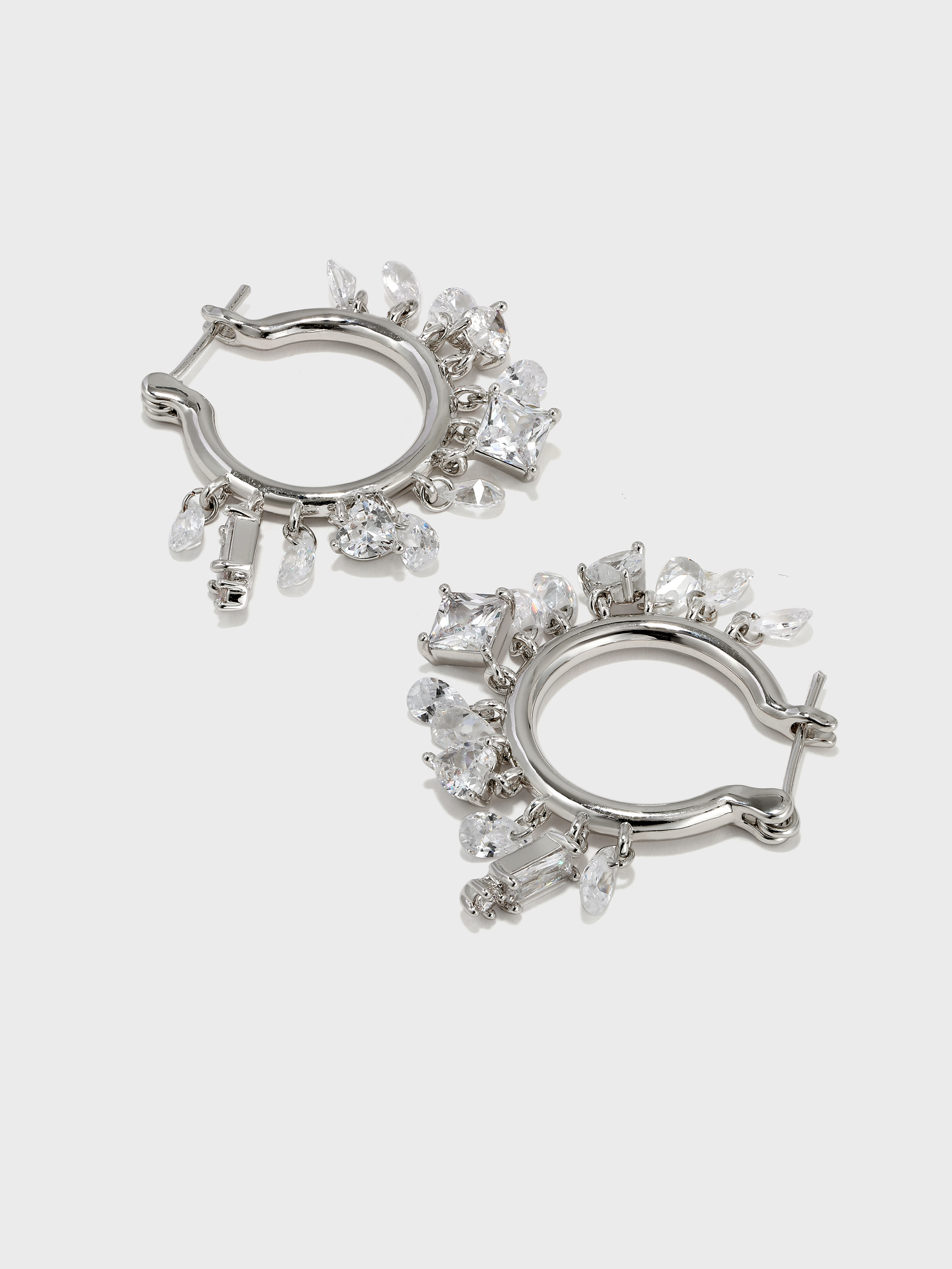 Zircon Tassel Circle Earrings - booneealus