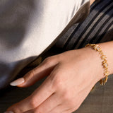 Braided Metal Irregular Zirconia Patchwork Bracelet - booneealus