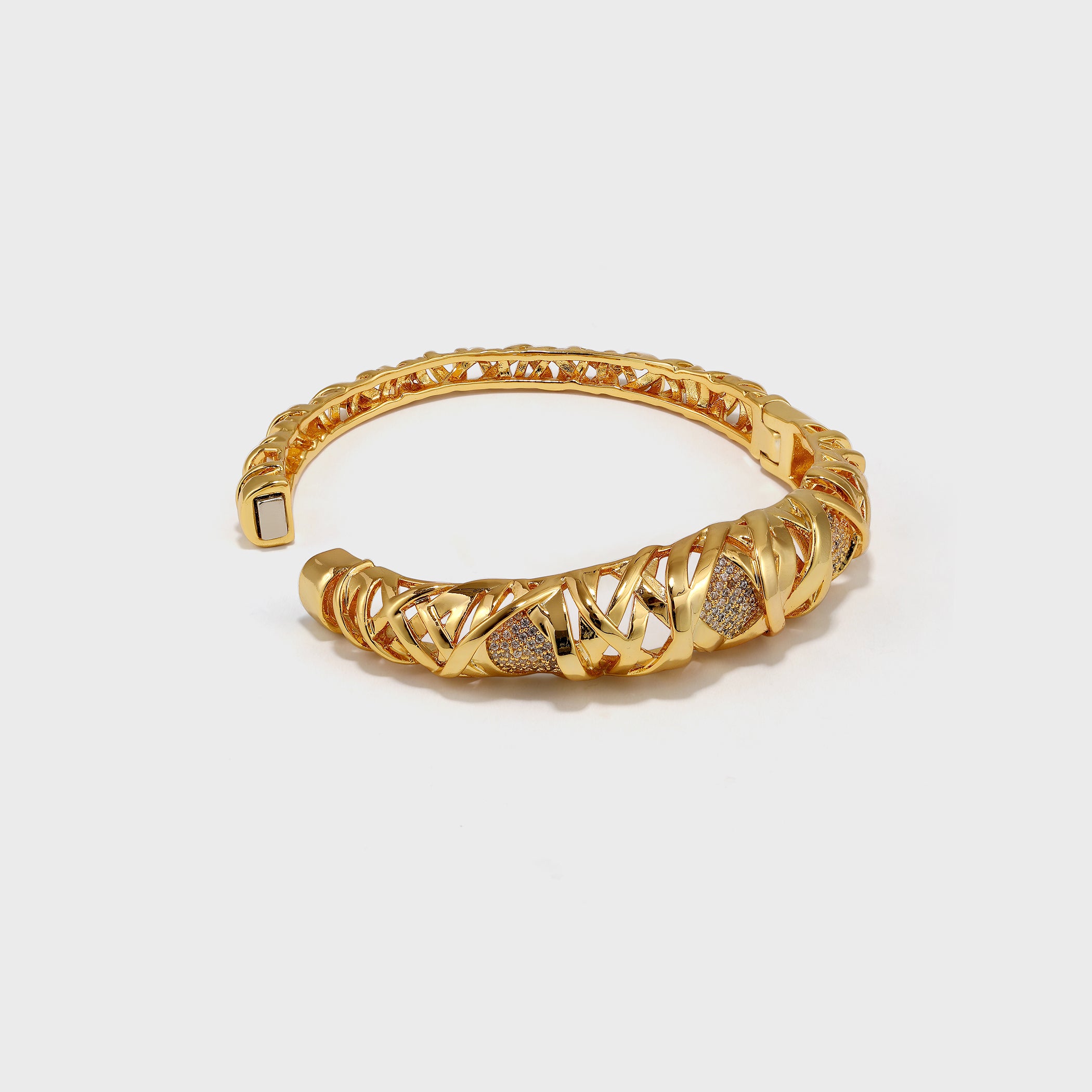 Twisted Braided Zirconia Bracelet - booneealus