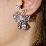 Zircon Butterfly Earrings - booneealus