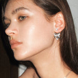 Multi-metal Disc Zircon Tassel Earrings - booneealus