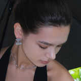 Zircon C-Shaped Earrings - booneealus