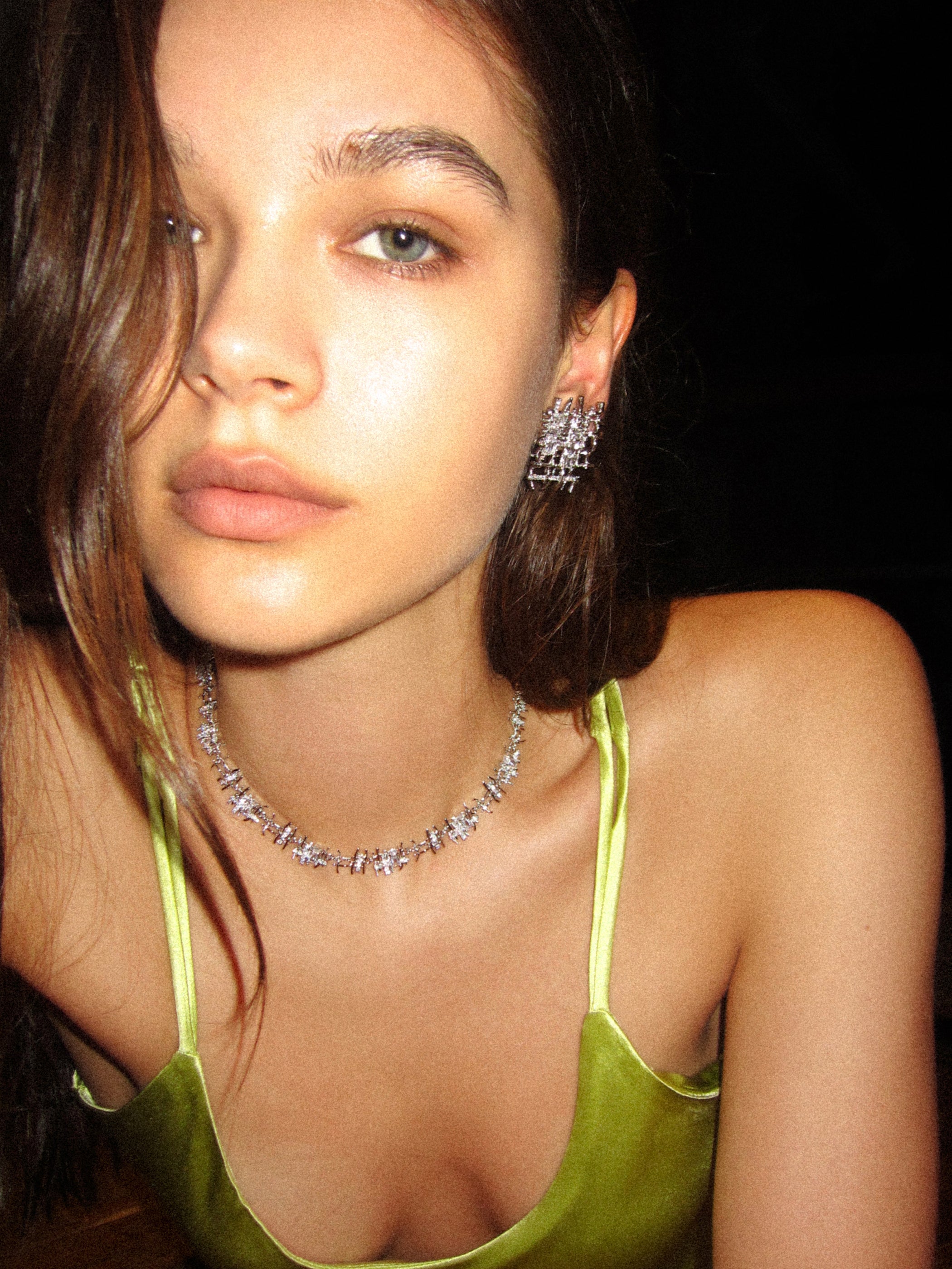 Zirconia Woven Earrings - booneealus