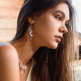 Freshwater Pearl Zircon Teardrop Necklace - booneealus