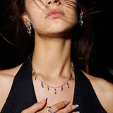 Tassel Zirconia Necklace - booneealus