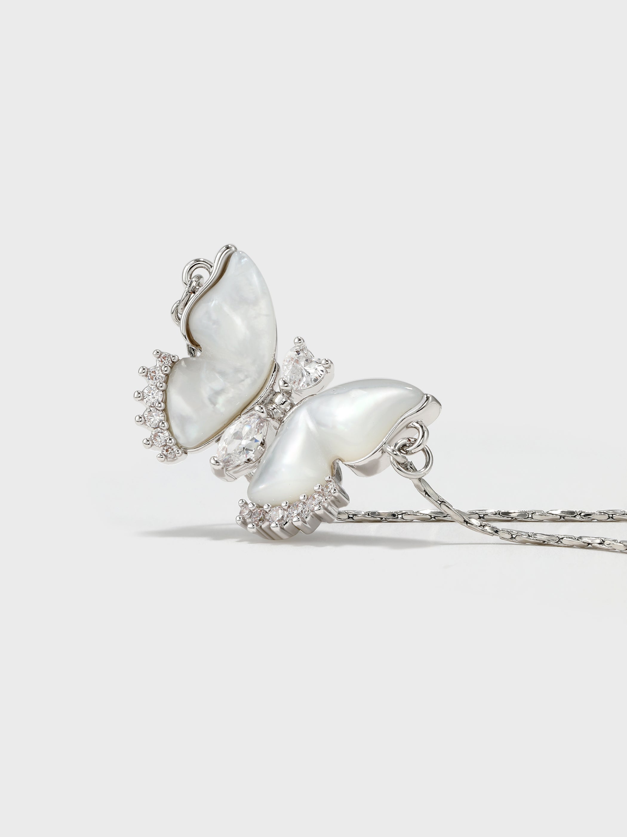 Shell Butterfly Necklace - booneealus