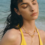 Lava Butterfly Double Layer Tassel Necklace