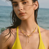 Lava Butterfly Double Layer Tassel Necklace