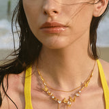 Lava Butterfly Double Layer Tassel Necklace