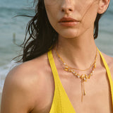 Lava Butterfly Double Layer Tassel Necklace