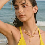 Lava Butterfly Double Layer Tassel Necklace