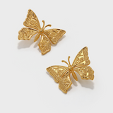 Metal Butterfly Earrings - booneealus