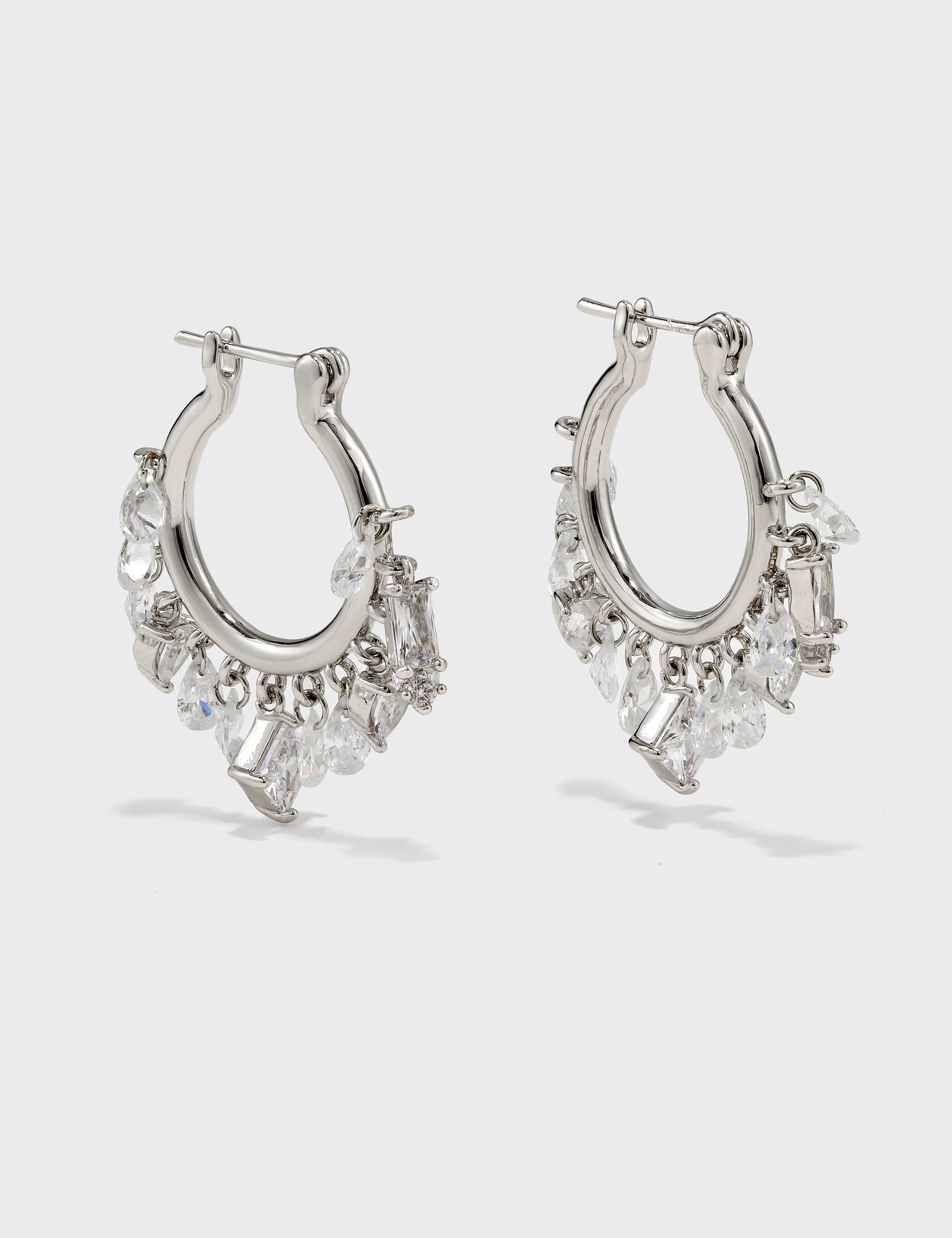 Zircon Tassel Circle Earrings - booneealus