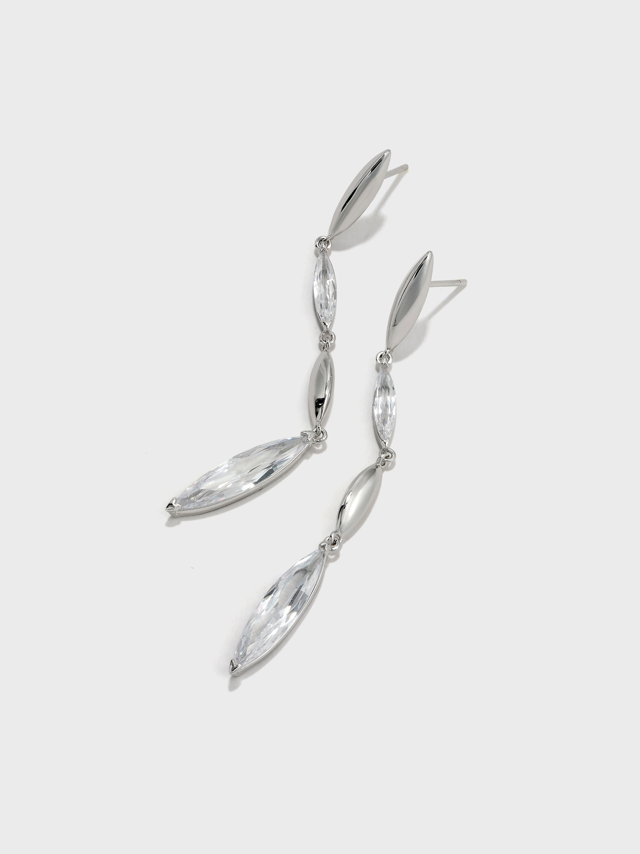 Chain Zirconia Earrings - booneealus