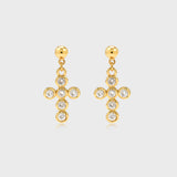 Rebel Harmony Cross Earrings - booneealus
