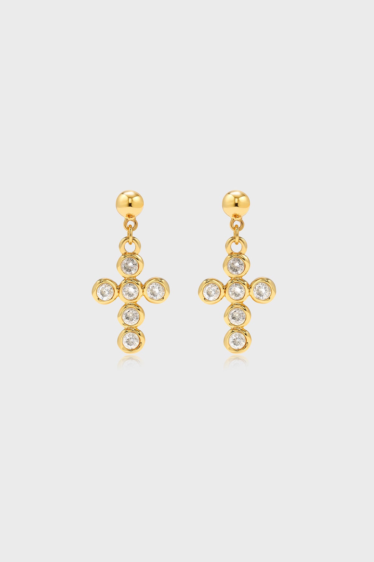 Rebel Harmony Cross Earrings - booneealus