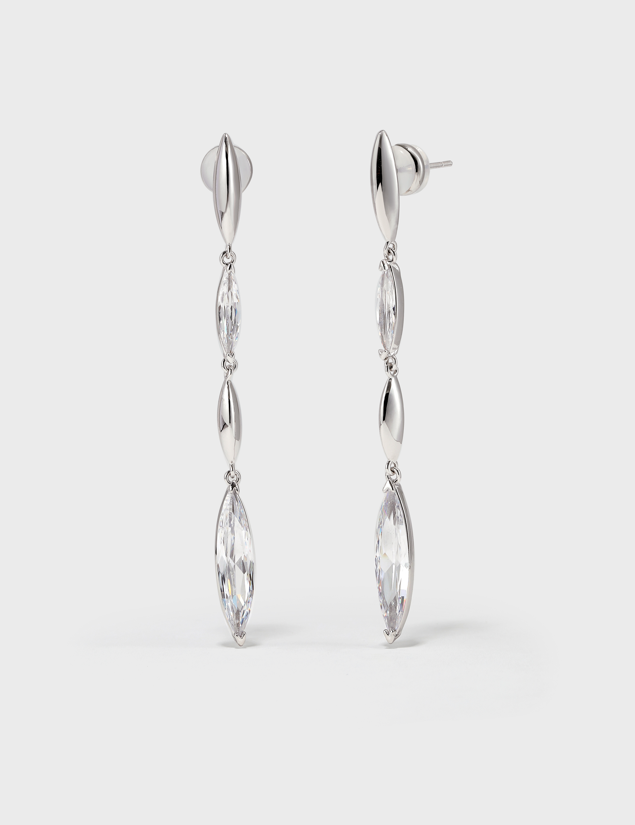 Chain Zirconia Earrings - booneealus
