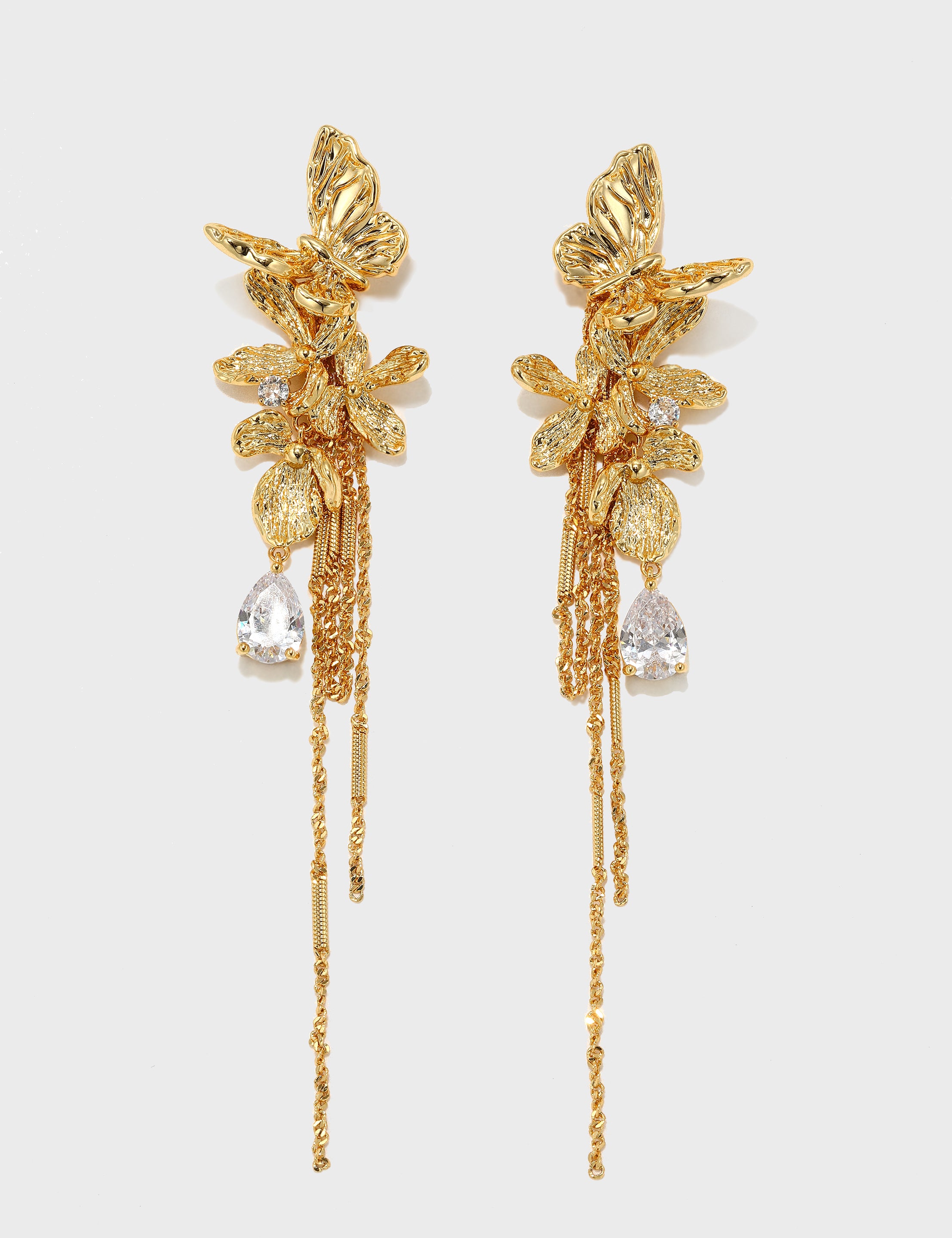 Golden Bloom Wings Earring