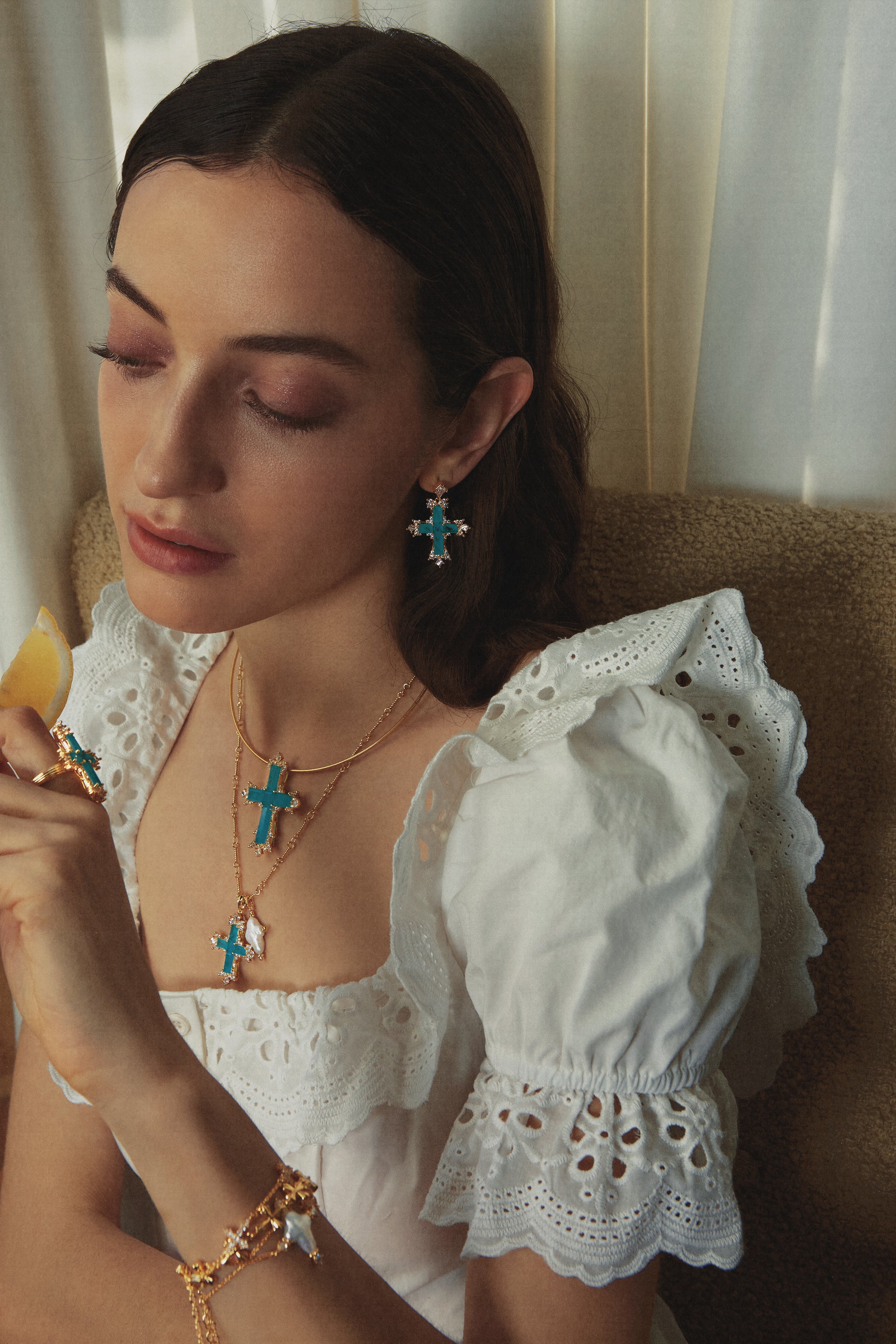 Tidal Cross Earrings - booneealus