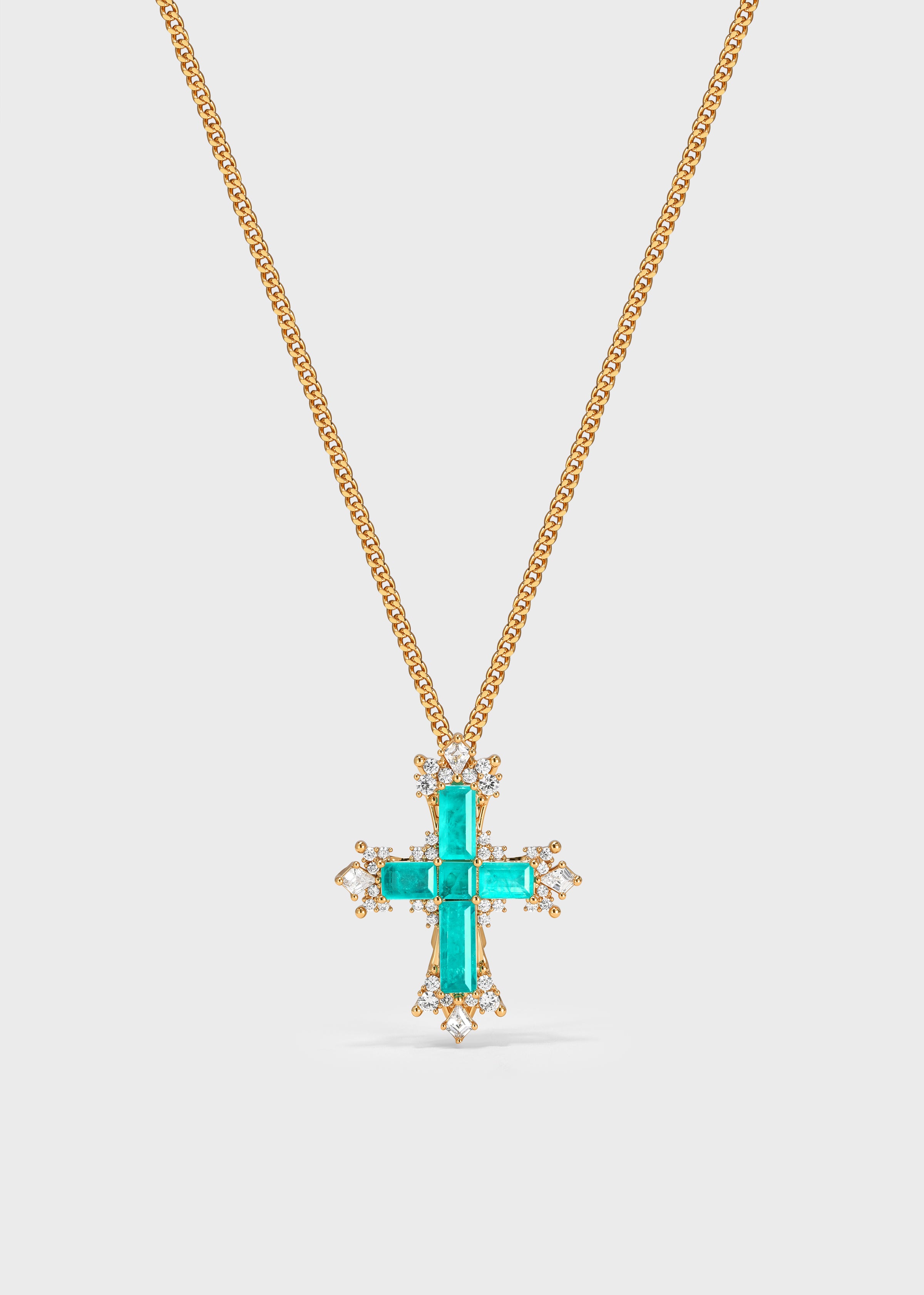 Paraiba Cross Jewelry Set