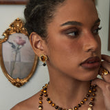 Amber Astrolabe Earrings