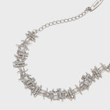 Braided Metal Irregular Zirconia Patchwork Bracelet - booneealus
