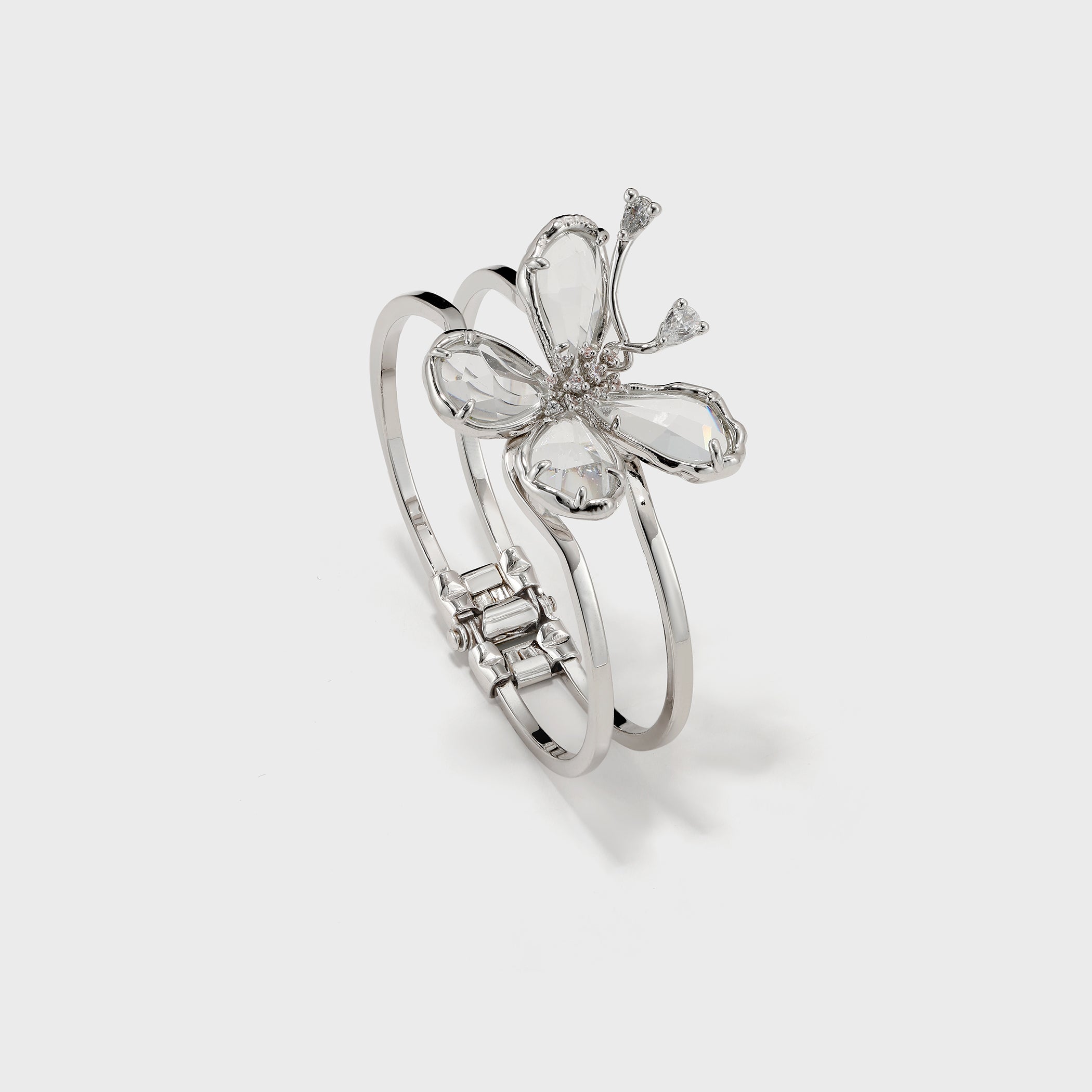 Cut Crystal Butterfly Bracelet - booneealus