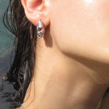 Braided Shell Shape Zirconia Earrings - booneealus