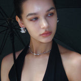 Zircon C-Shaped Earrings - booneealus