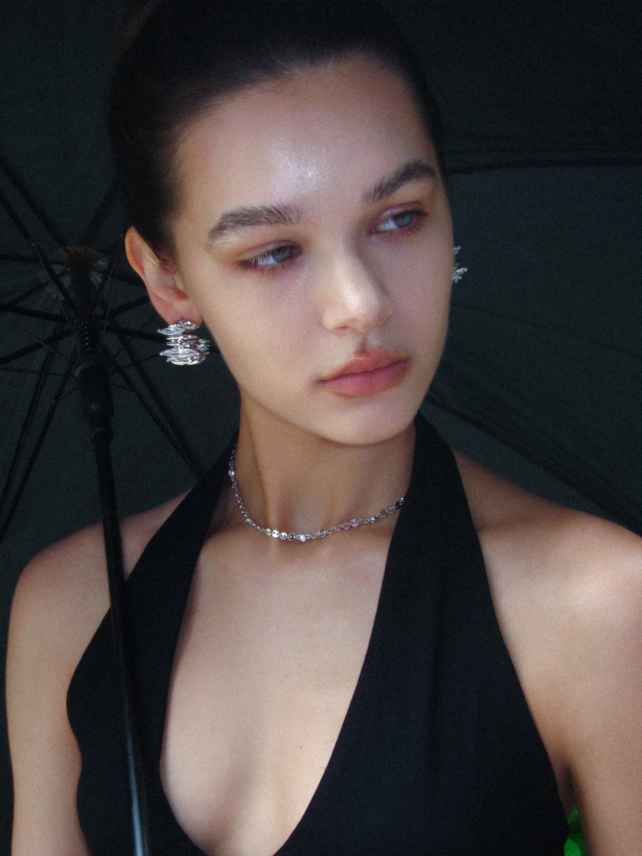 Zircon C-Shaped Earrings - booneealus