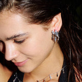 Zirconia Tassel Earrings - booneealus