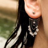 Zircon Tassel Earrings - booneealus