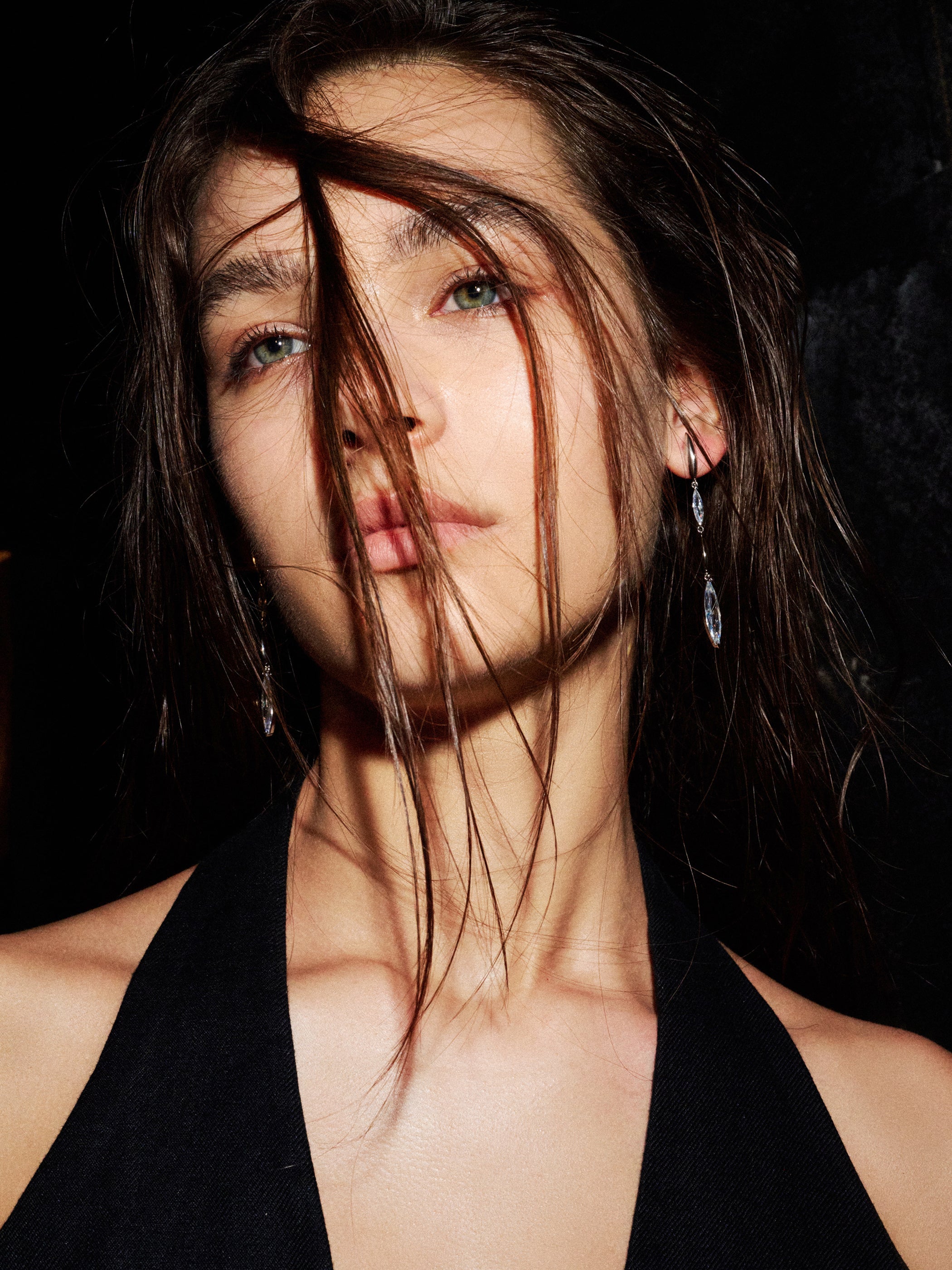 Chain Zirconia Earrings - booneealus