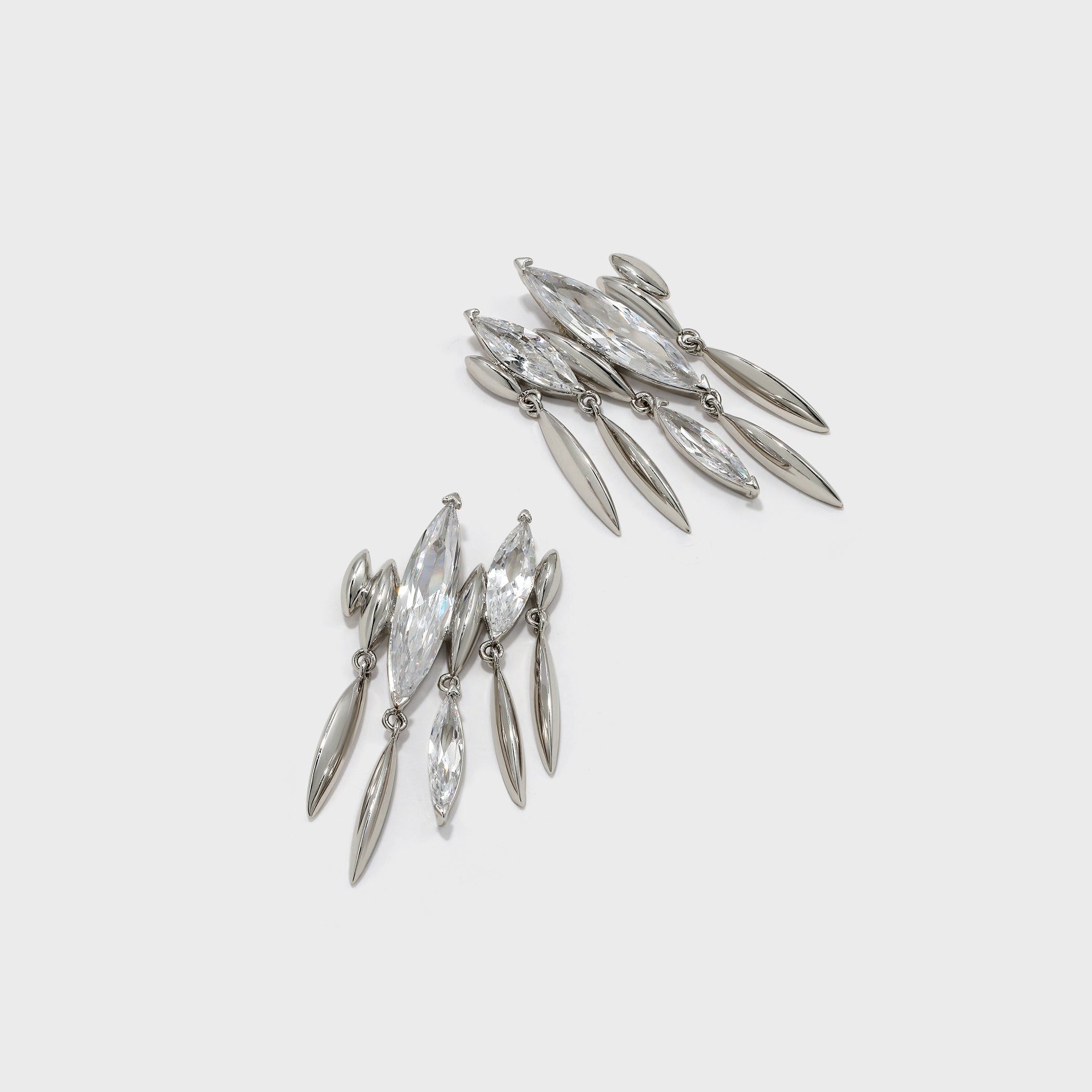 Zirconia Tassel Earrings - booneealus
