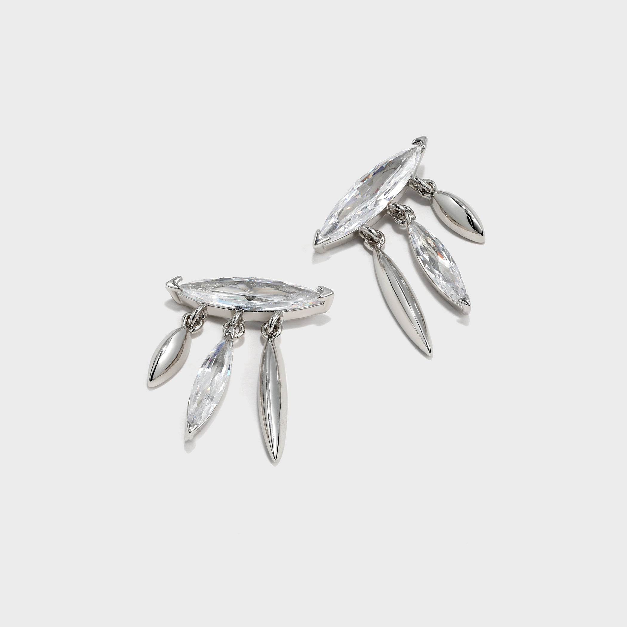 Horse Eye Zirconia Tassel Earrings - booneealus