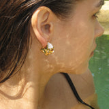 Braided Shell Shape Zirconia Earrings - booneealus