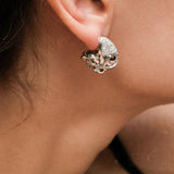 Braided Shell Shape Zirconia Earrings - booneealus