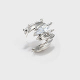 Zircon C-Shaped Earrings - booneealus