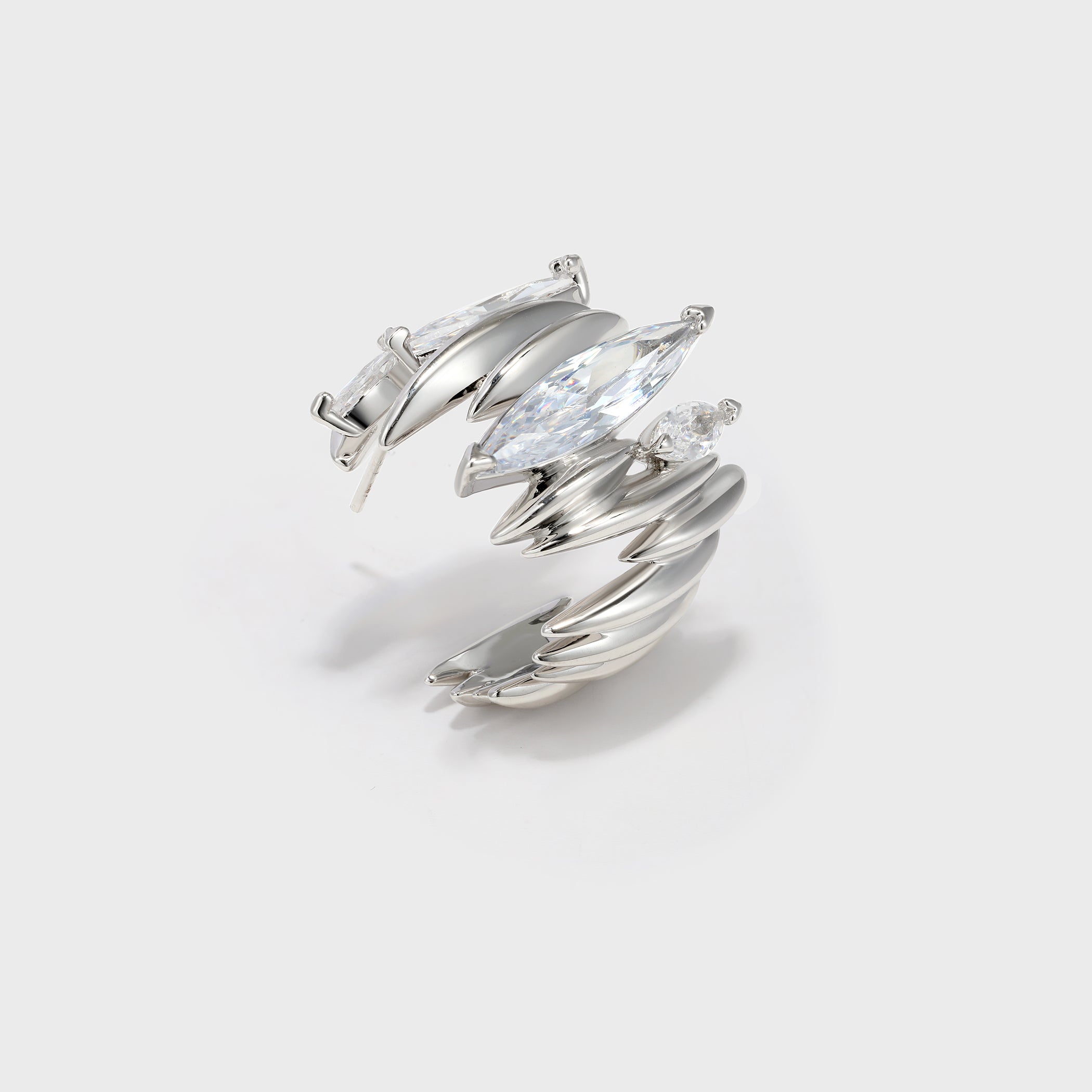 Zircon C-Shaped Earrings - booneealus
