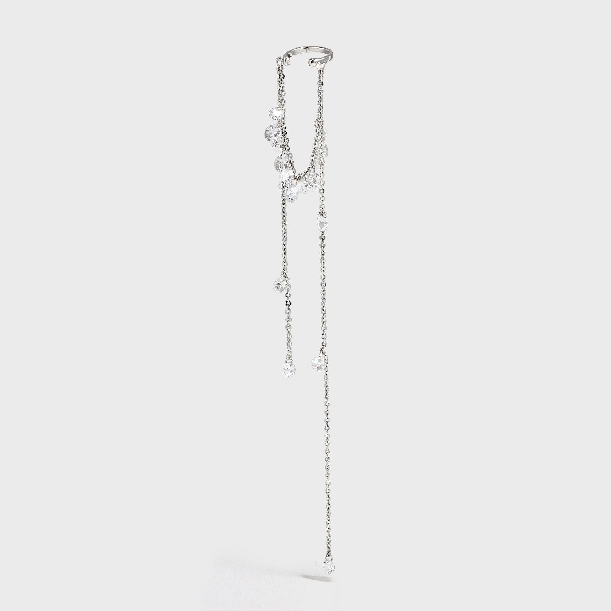 Zircon Tassel Ear Drops(Clip-on) - booneealus