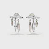 Horse Eye Zirconia Tassel Earrings - booneealus