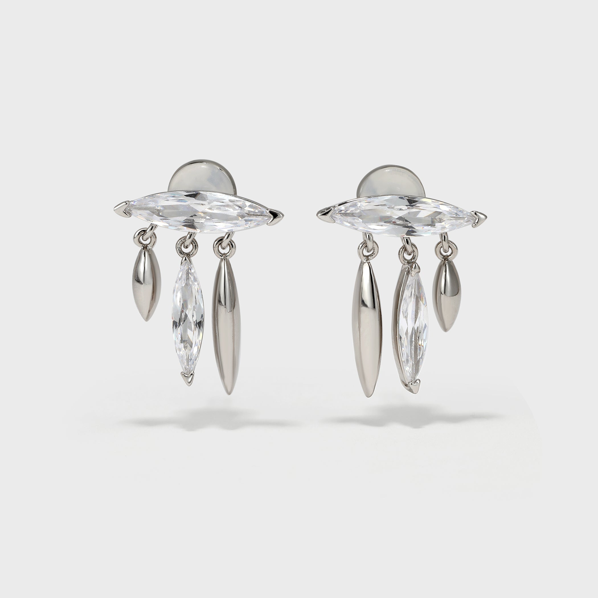 Horse Eye Zirconia Tassel Earrings - booneealus