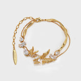 Lava Butterfly Double Layer Bracelet - booneealus