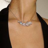 Zircon Butterfly Flower and Dragonfly Necklace - booneealus