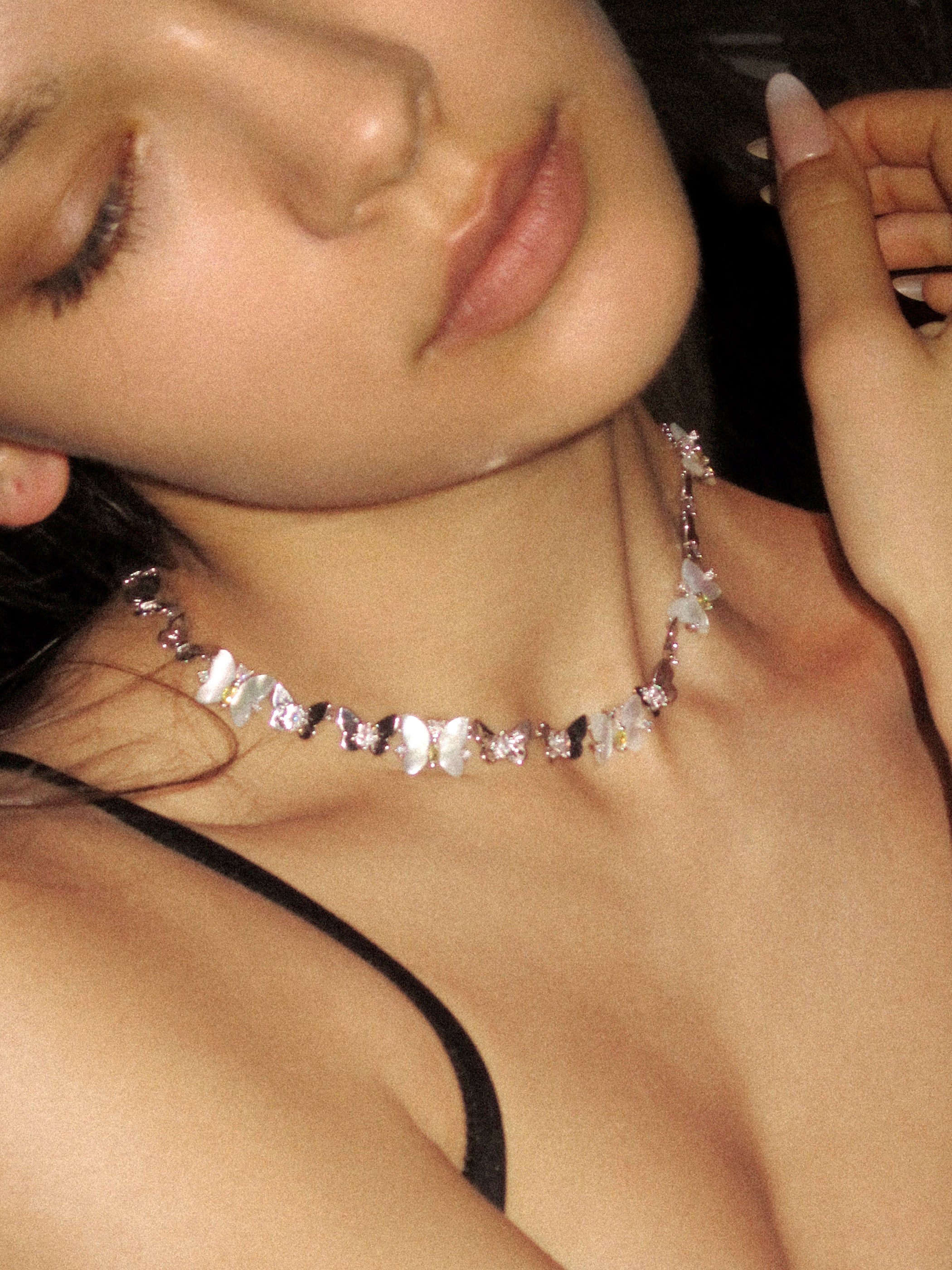 Shell Metal Butterfly Necklace - booneealus