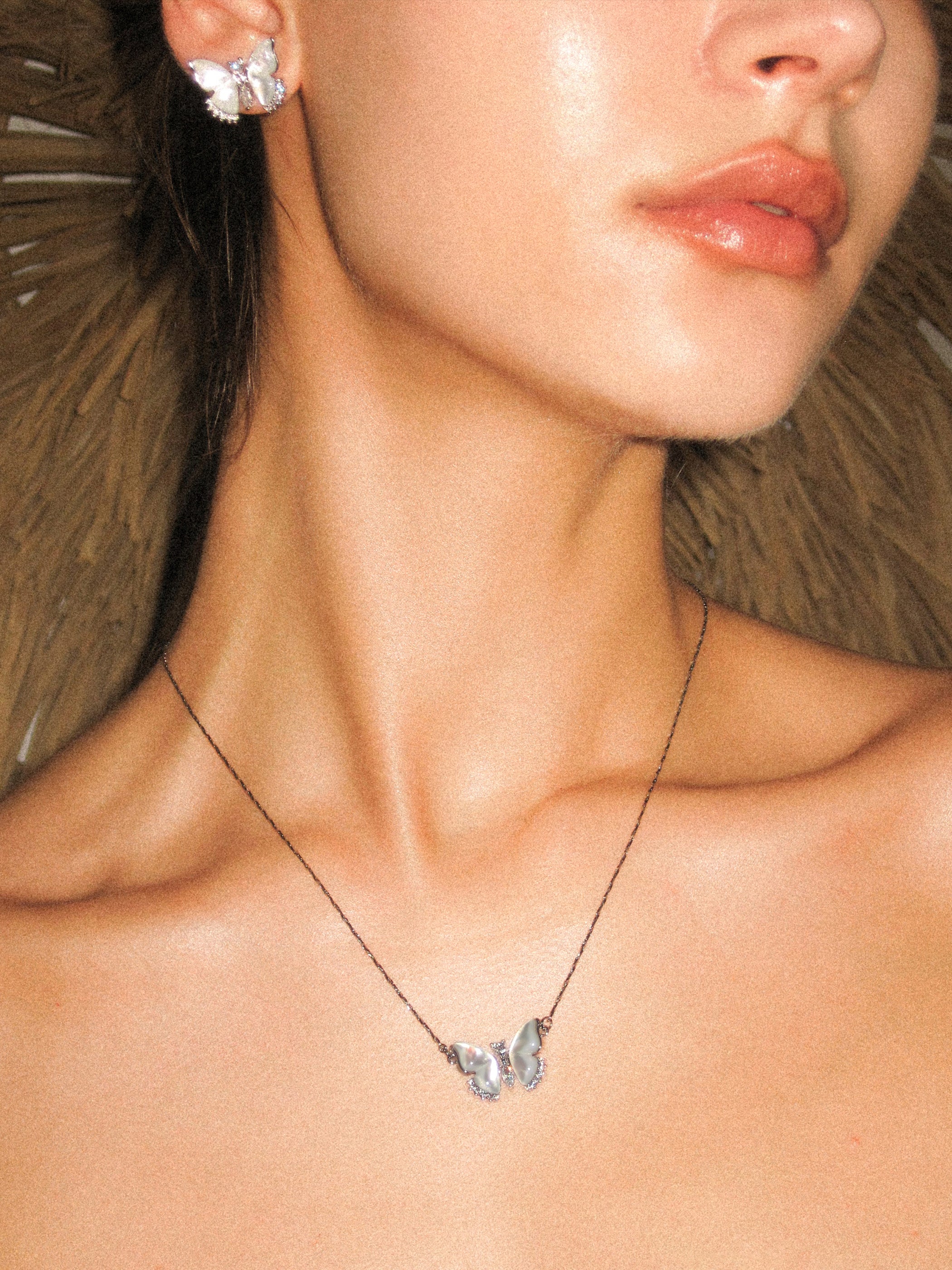 Shell Butterfly Necklace - booneealus