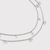 Double Layer Zircon Necklace - booneealus