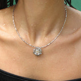 Twisted Braided Wrap Zirconia Necklace - booneealus