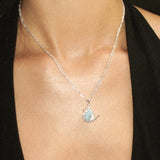 Teardrop-Shaped Double-Layer Butterfly Necklace - booneealus