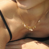 Zircon Butterfly Flower and Dragonfly Necklace - booneealus